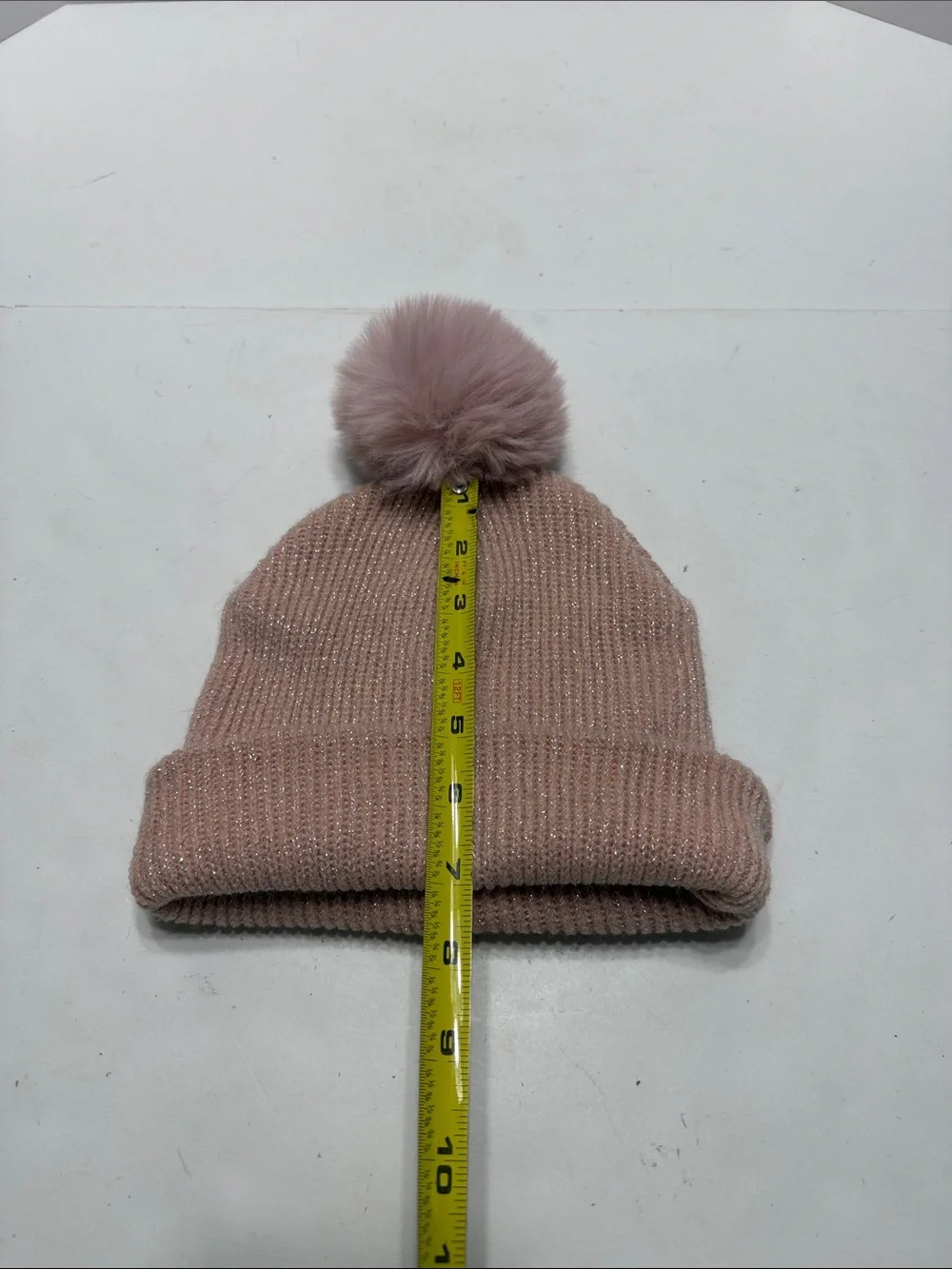Sparkle Ribbed Knit Beanie - Dusty Rose